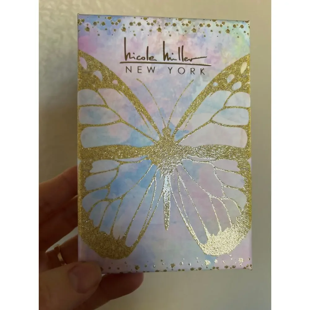 NIB Nicole Miller Beaded Bejeweled Hamsa Earrings - Picture 2 of 4
